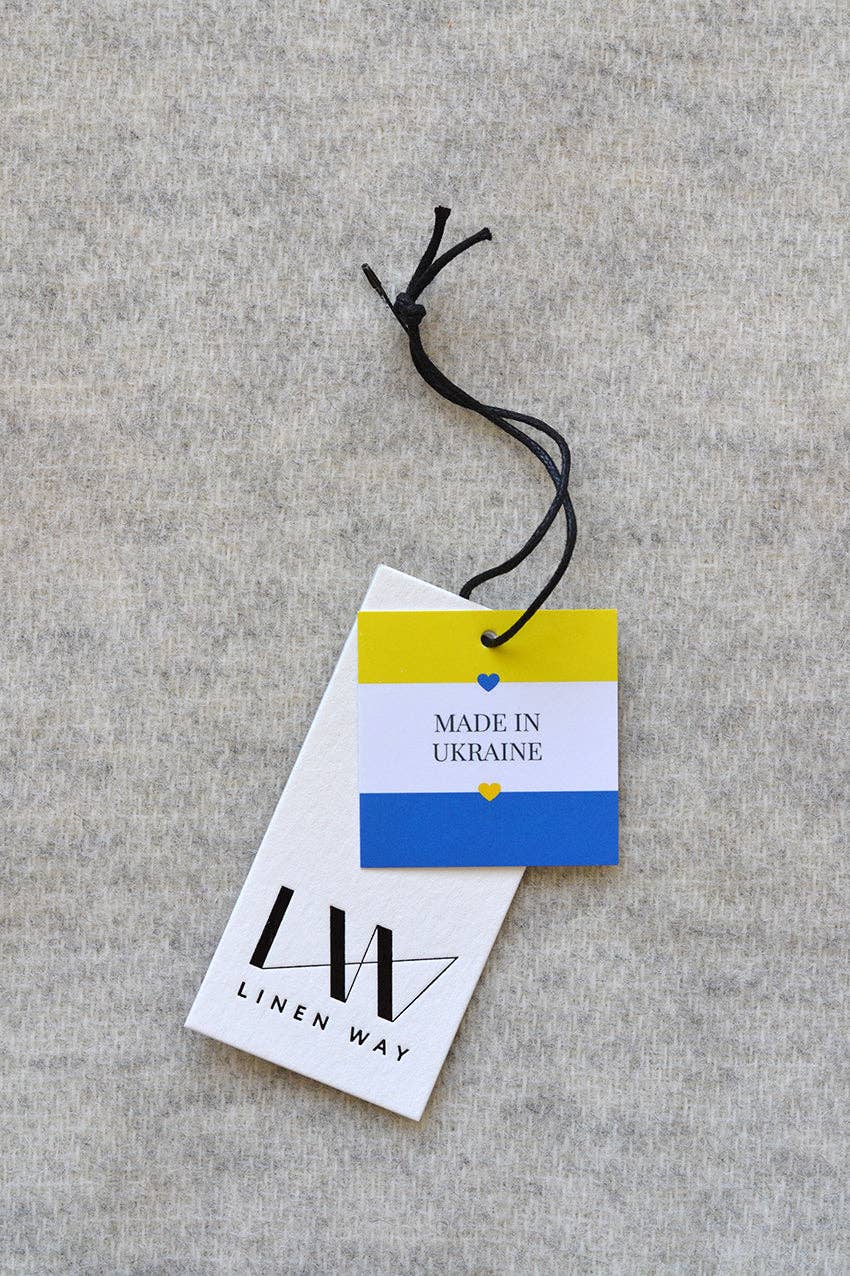 Linen Way Inc. - Wholesale Throw Blanket - Manhattan Wool Throw - White, Otter Beige with Grey Stripes4