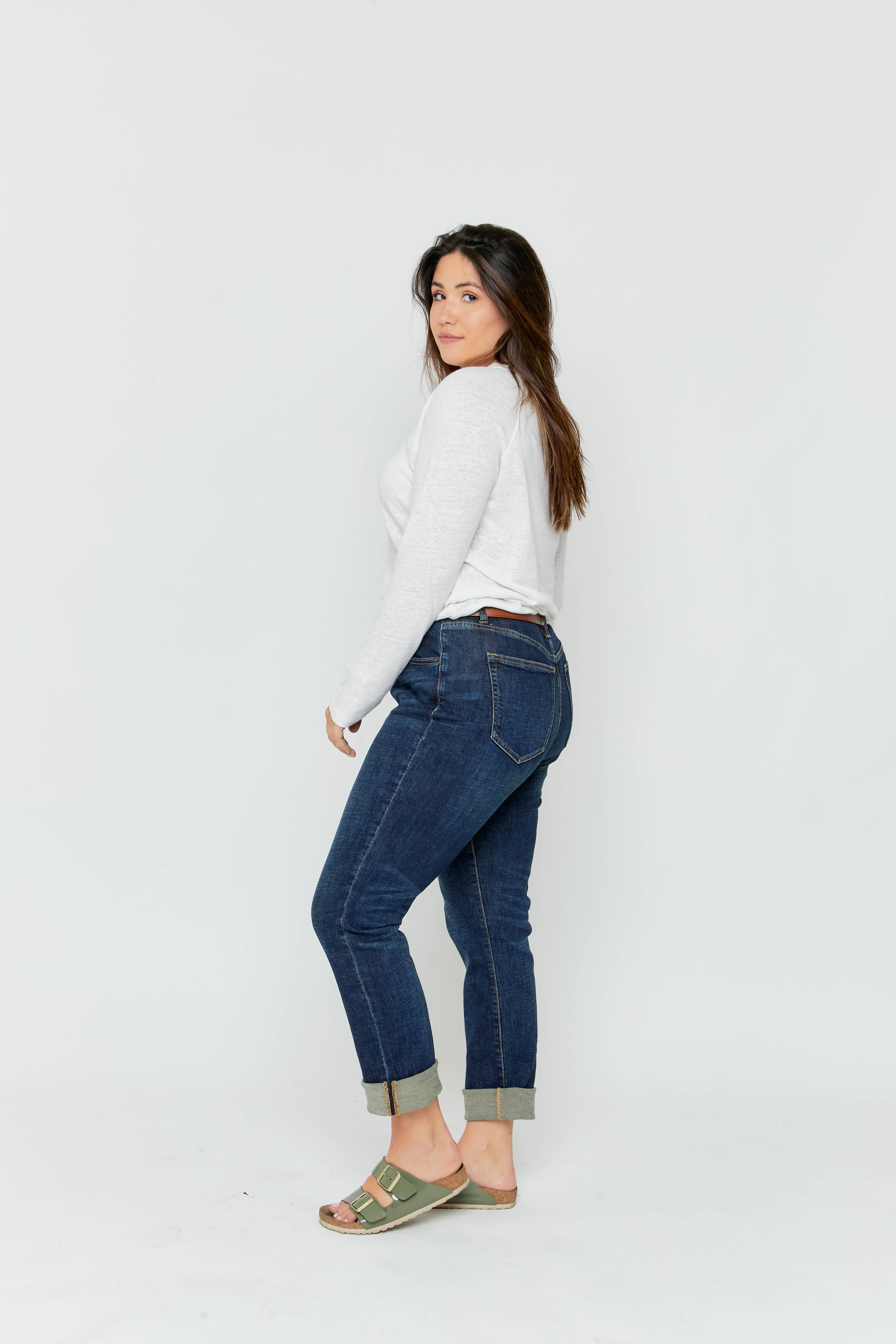 Oliver Logan - Vendita all'ingrosso Jeans - Donna - Crosby Jeans a Vita Media con Taglio Rilassato e Gamba Affusolata, Ralph6