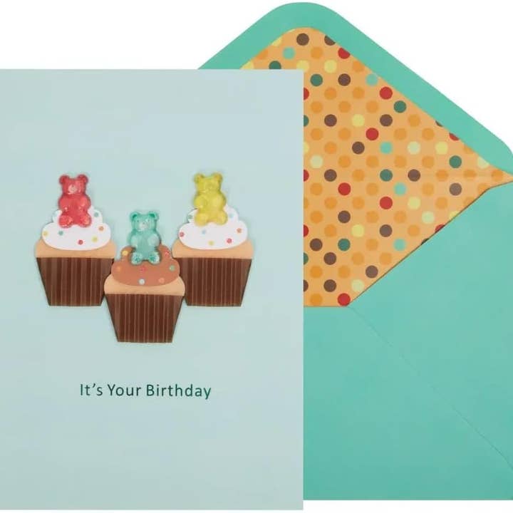 Gummi Bear Cupcakes Birthday Card for wholesale by NIQUEA.D