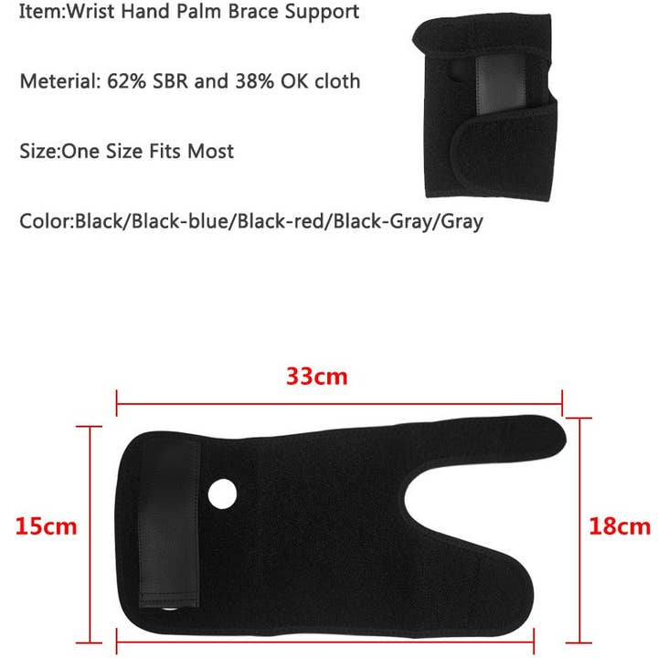 VIGOR - Vente Appareil massant pour les mains/pieds - Support imperméable à compression réglable pour la main et le pouce, poignet B13