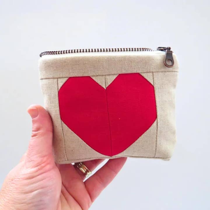 Red Heart Zipper Bag – Mini Coin Pouch - Valentines Gift and other Purchase Wholesale one touch card holder. Free Returns & Net 60 Terms on Faire trending on Faire.
