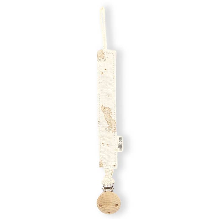 Attache tétine gaze bio lapin pour la vente par Millinoon