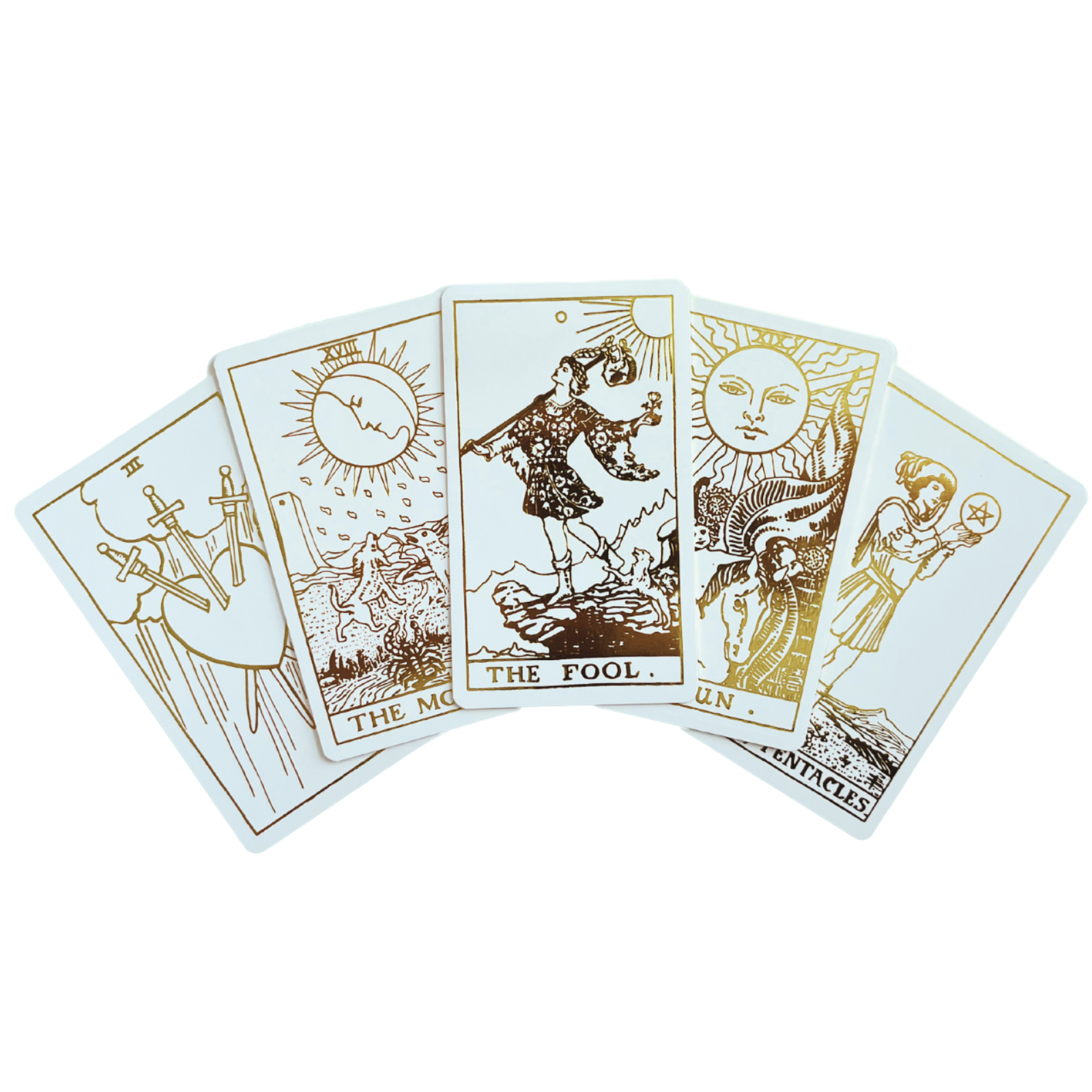 Vieux Monde - Wholesale Tarot Cards - White Gold Tarot & Guide | Classic Tarot Design & Gold Foil1
