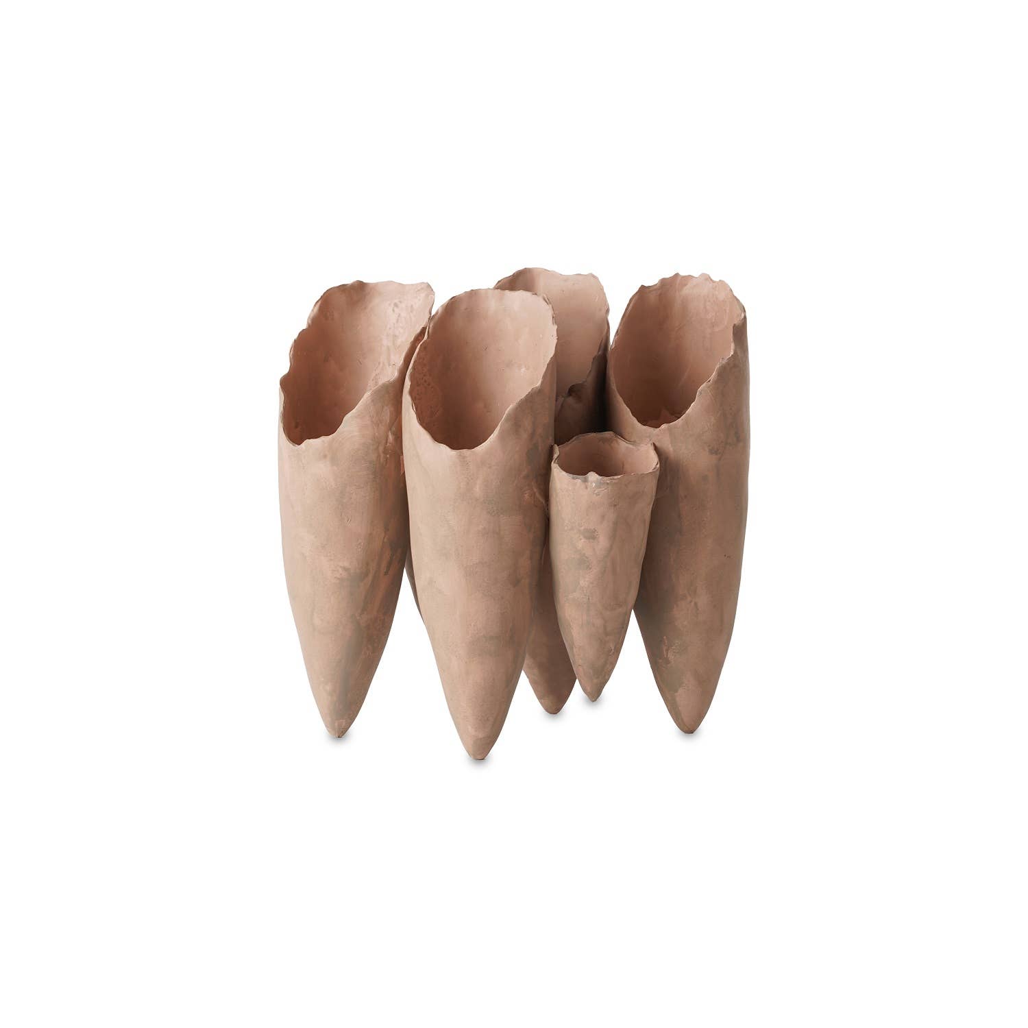 Ceramic Vase Light Gray Brown Dia 9" for wholesale on Faire