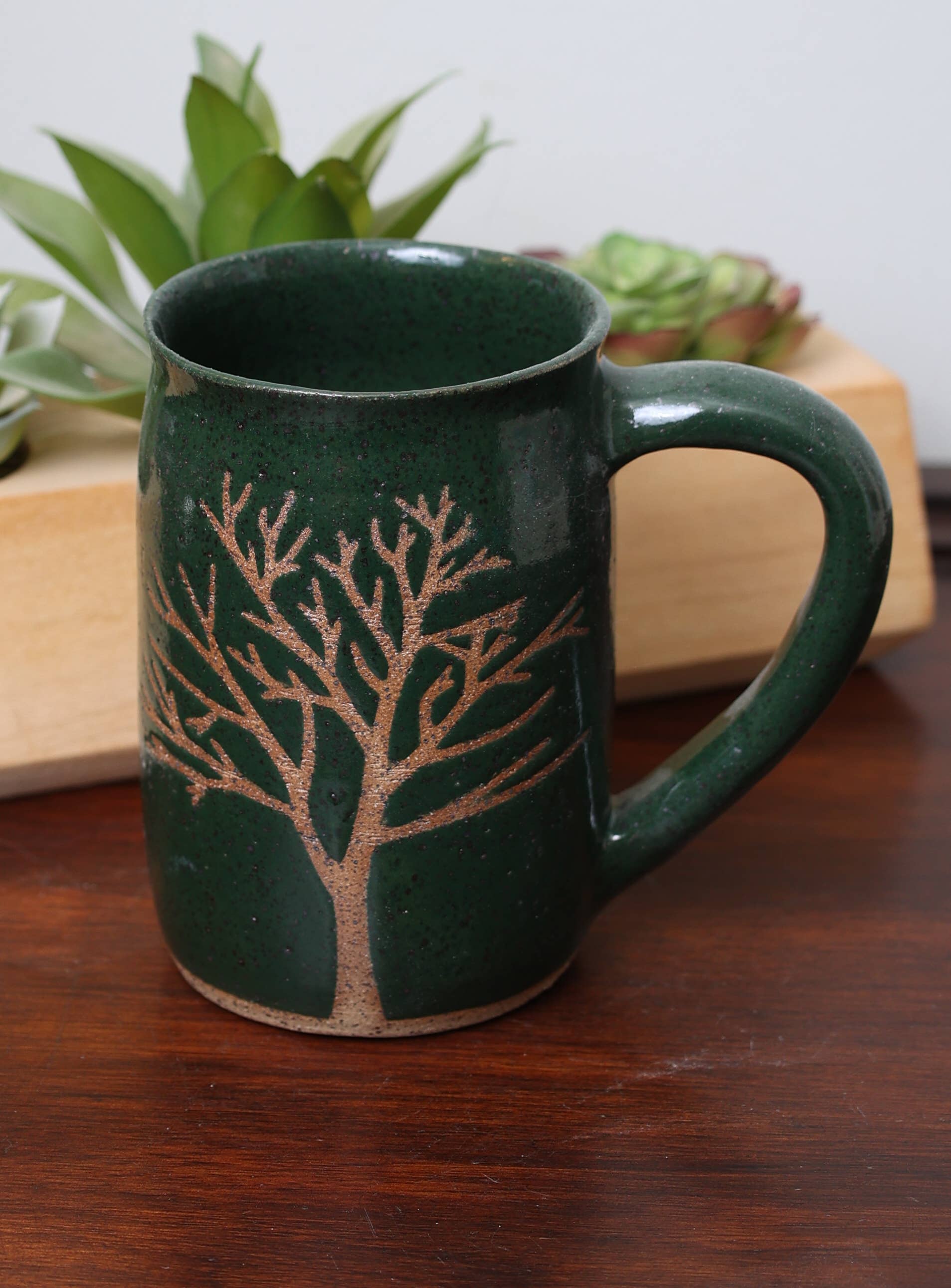 Sawdust and Clay - Wholesale Coffee Mug - Artisan Nature Mugs- Winter Tree1
