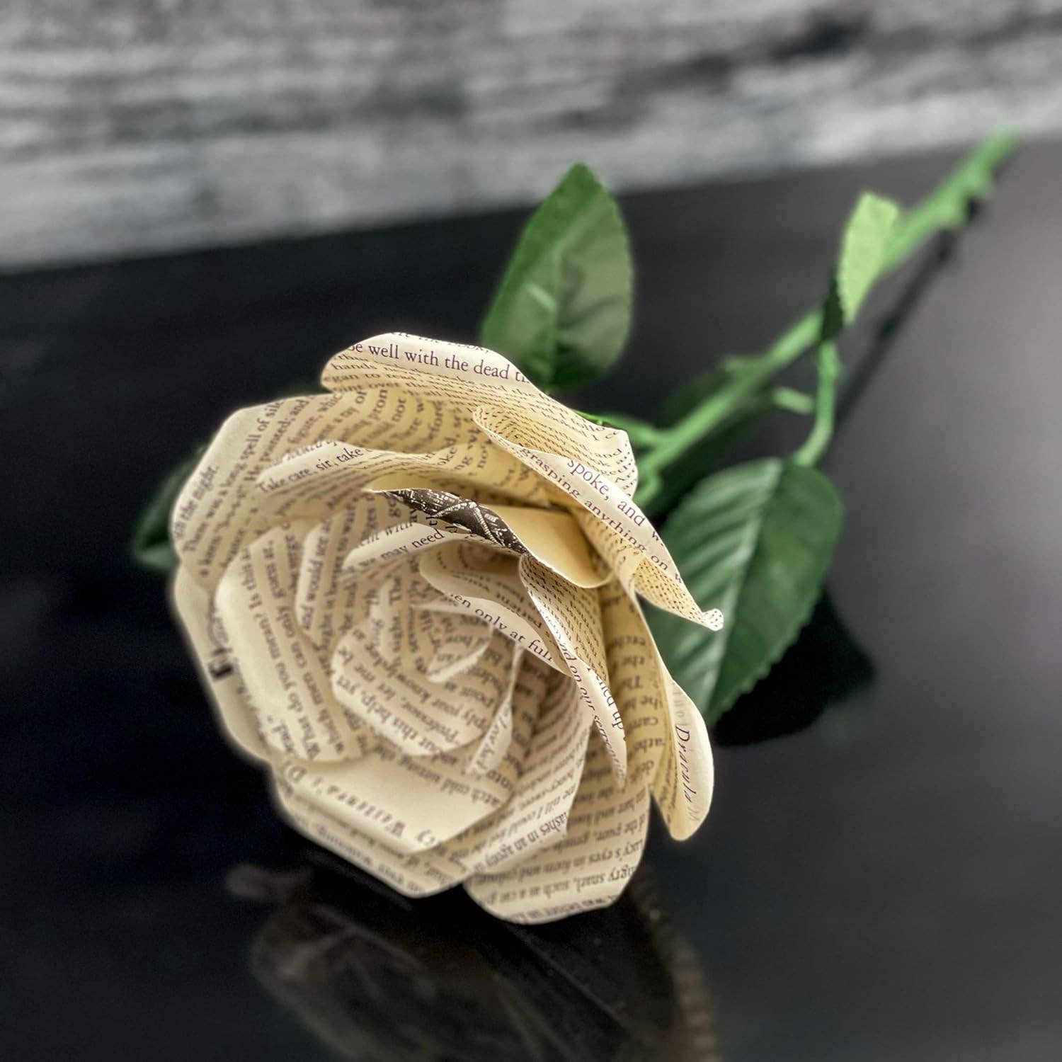 Literary Blooms – wholesale Artificial flowers – Handmade Dracula Paper Flowers–Roses made from Upcycled Book5