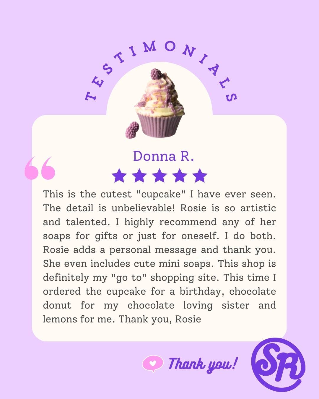 Sweet Rosie’s Soaps & Gifts - Wholesale Bar Soap - Blackberry Vanilla Cupcake Soap /Food Soap/ Bakery Soap/ Fun2