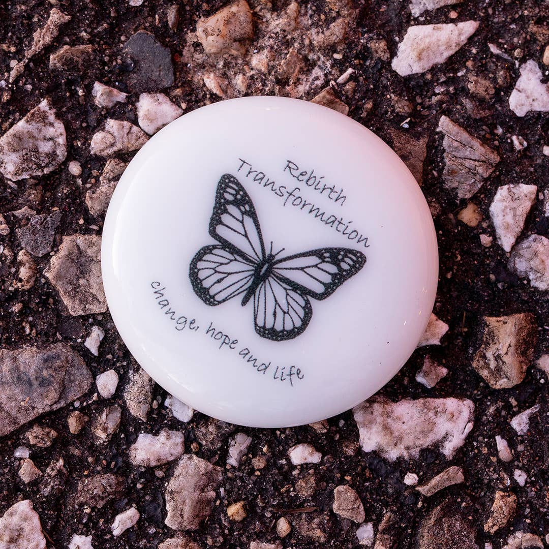 SHOPGIVECOURAGE - Vente Décorations de table - Pierres en verre imprimées pour le deuil et le souvenir4