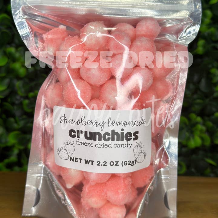Freeze Dried Strawberry Lemonade Crunchies for wholesale by Freeze Dried Bayou Bites