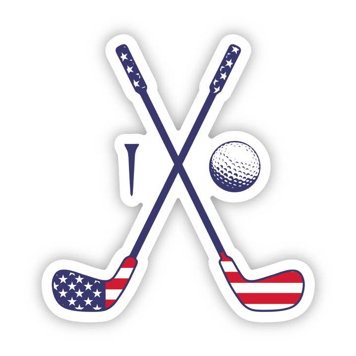 Big Moods - Wholesale Sticker - Golf Clubs Sticker - Red, White, and Blue