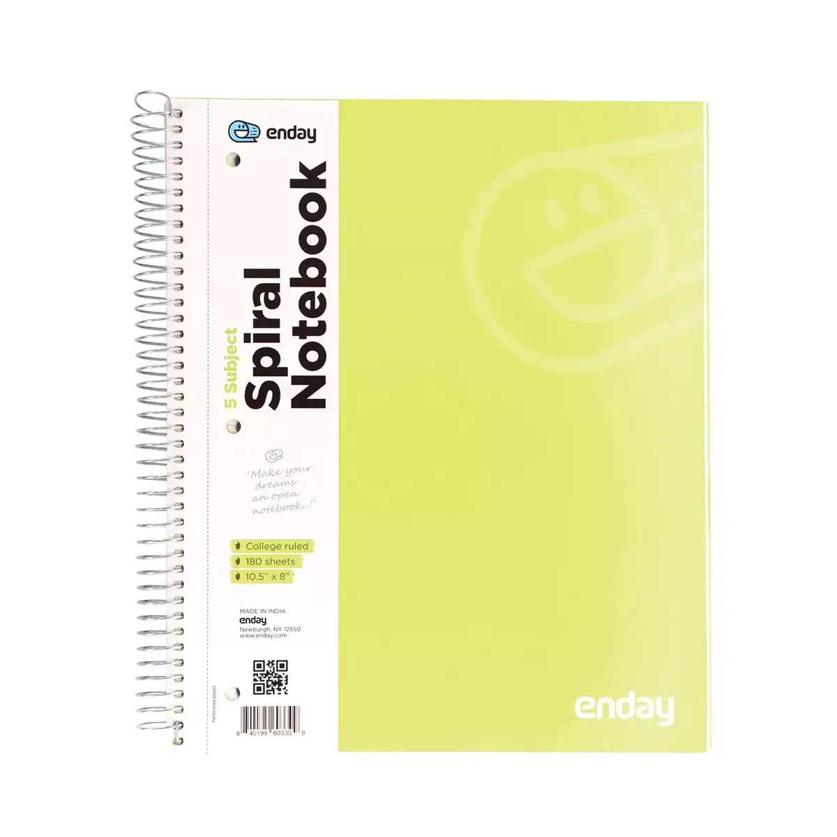 enday – Engroshandel Notesbog – Spiral Notebook 5-Emne CR 180 Ct.0