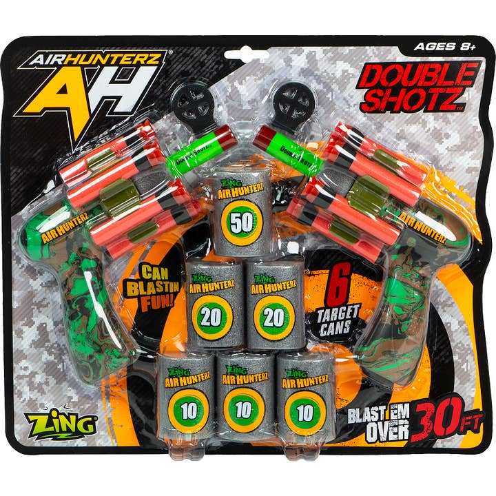 Zing Air Hunterz Double Shotz - Foam Dart Blaster for wholesale by Zing