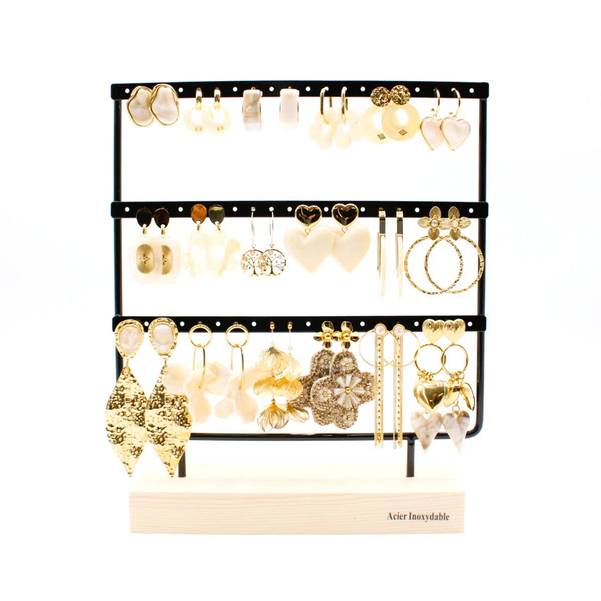 Reference Mode - Wholesale Jewelry Set - Set of 18 steel earrings - nude