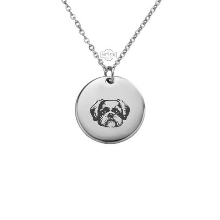 Shih Tzu Charm Necklace - Personalized Pet Lover Gift for wholesale by North Star Rustics Too