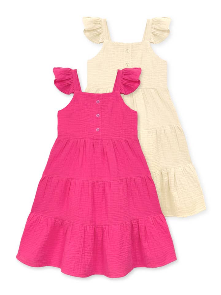 Robe Maxi en Gaze Froissée pour Filles BB-GKD-N26-3653B pour la vente par BonnieBianca