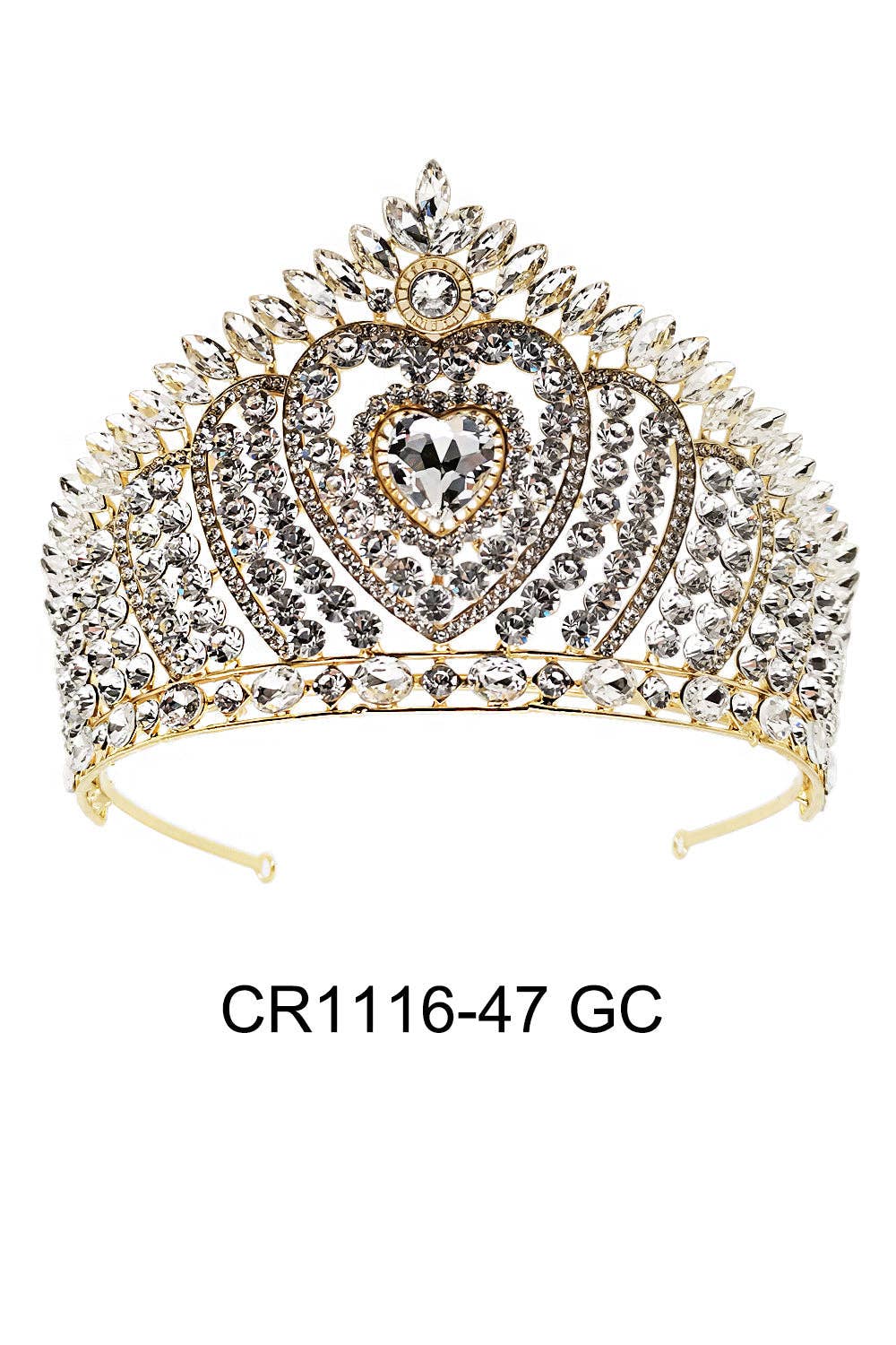 TAPA fashion - Wholesale Tiara - Women's - Crystal Tiara Crown CR1116-47 (2PC)2