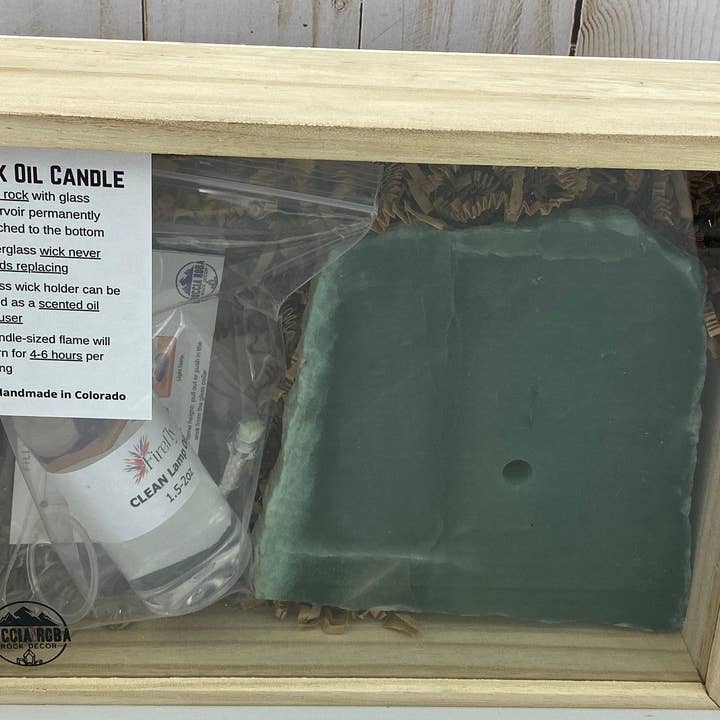 Roccia Roba - Wholesale Novelty Candle - ROCK CANDLE KIT - green quartz6