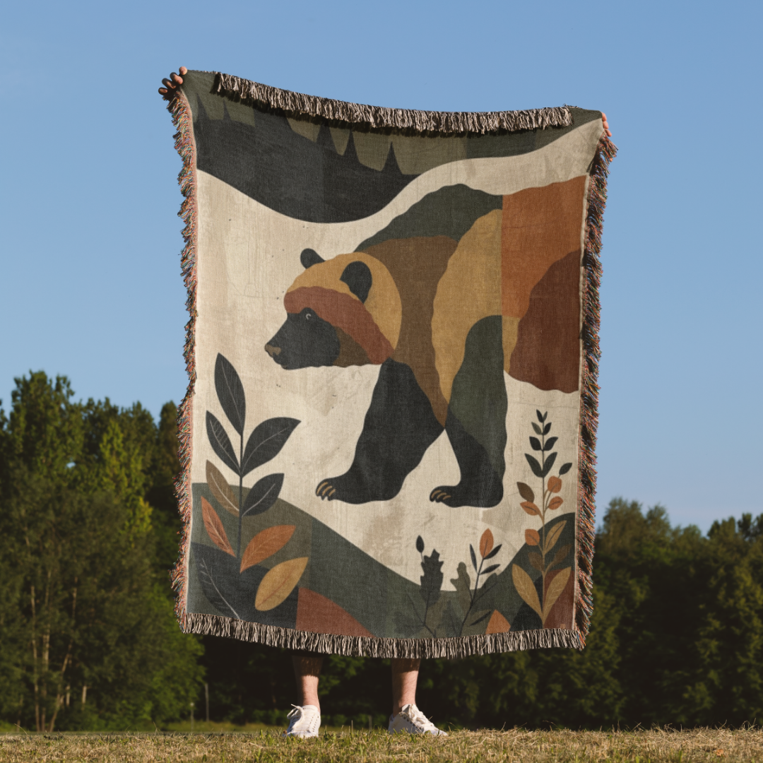 Havelli Studio – wholesale Throw blanket – Vioretta Rustic Bear Woven Blanket1