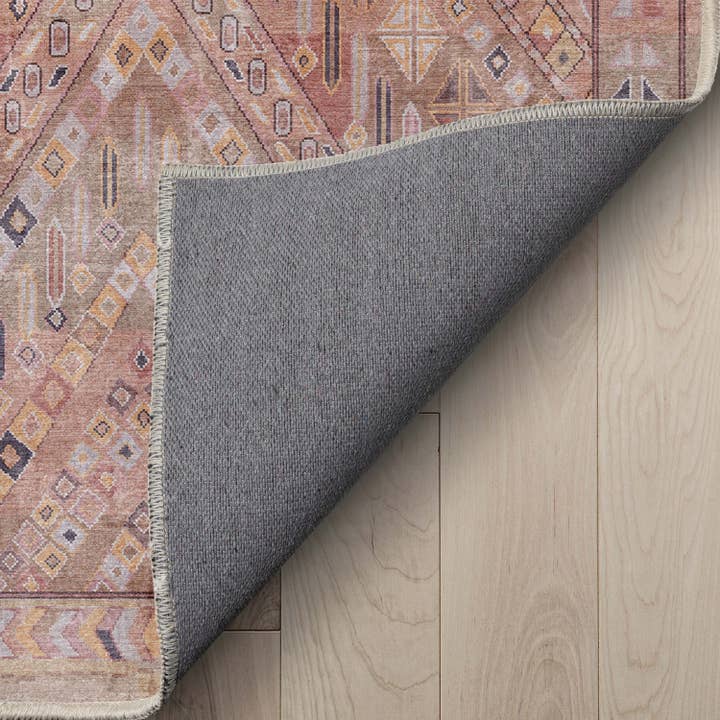 Well Woven - Venta al por mayor Alfombra pequeña - Alfombra Anya Vintage Tribal Chevron roja de tejido plano5