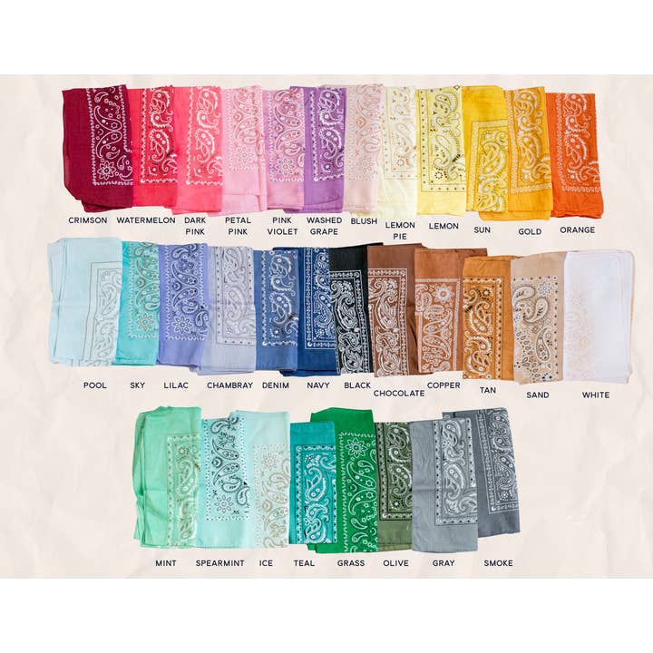 Magill - Wholesale Bandana - Women's - Bandanas Embroidered with Chainstitch Embroidery Custom
