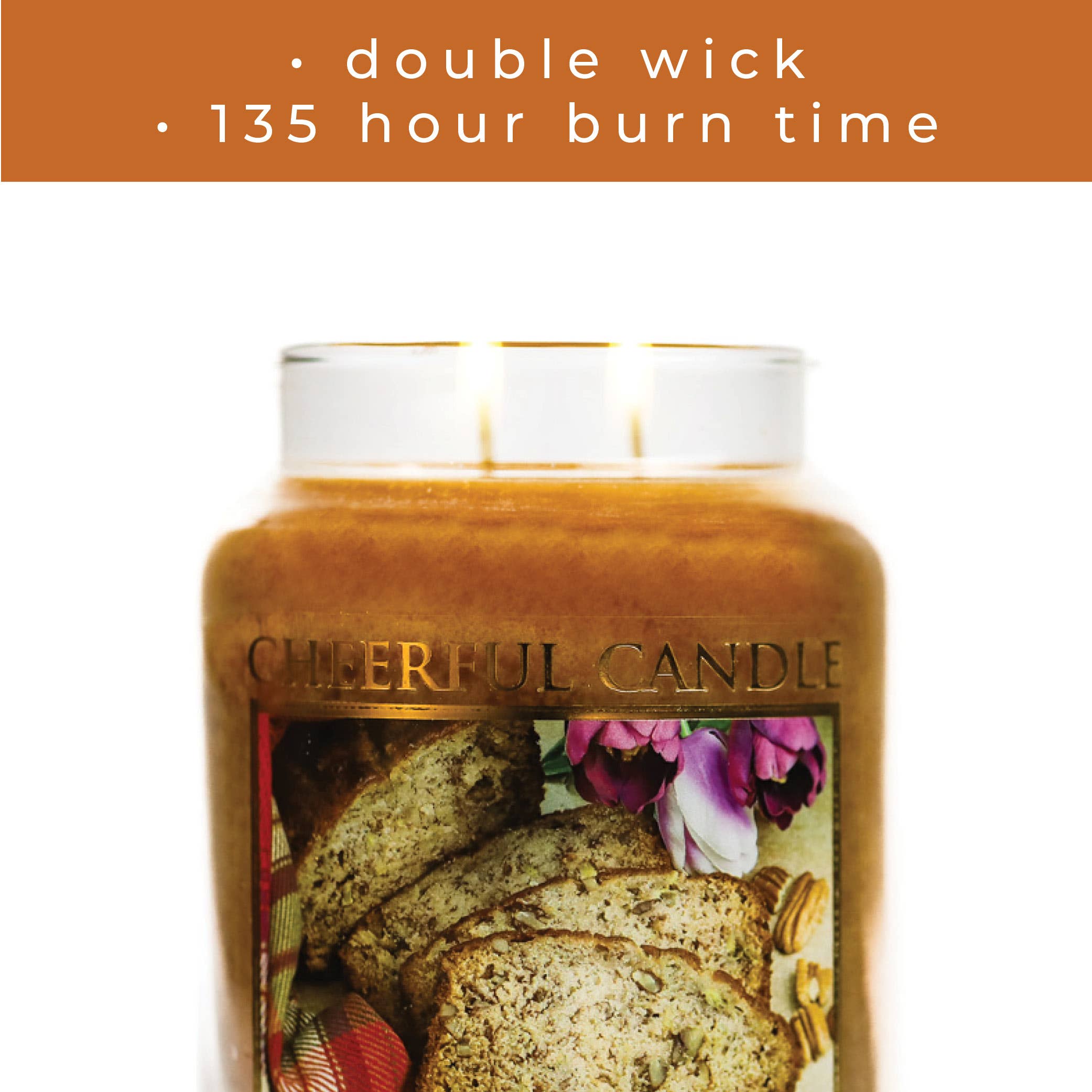 A Cheerful Giver - Wholesale Jar/Filled Candle - Cheerful Candle (24oz.) – Banana Nut Bread4