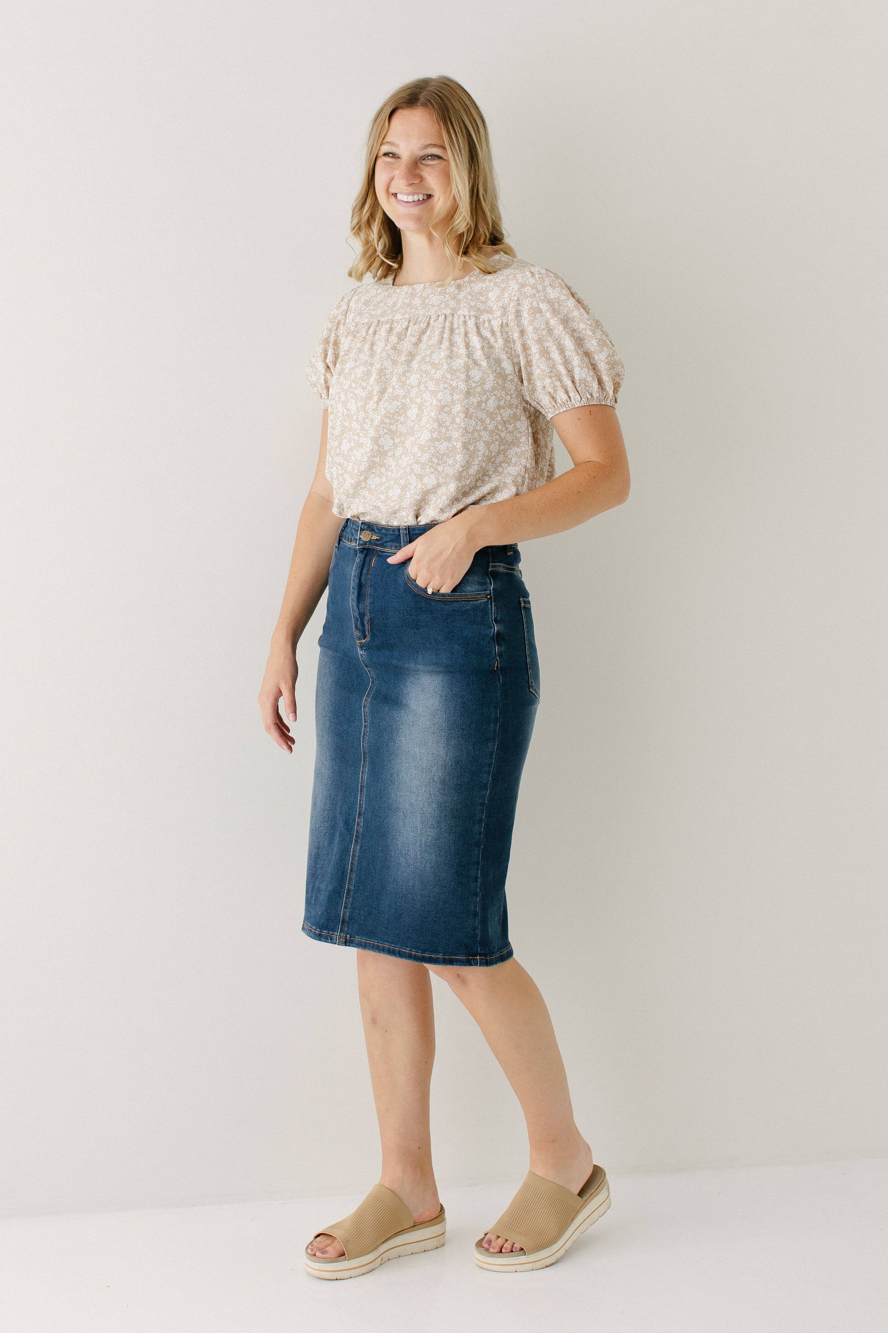 The Main Street Exchange - Wholesale Skirt - Women's - 'Wren' Classic Denim Skirt9