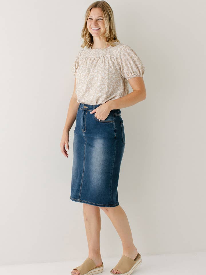 The Main Street Exchange - Wholesale Skirt - Women's - 'Wren' Classic Denim Skirt9