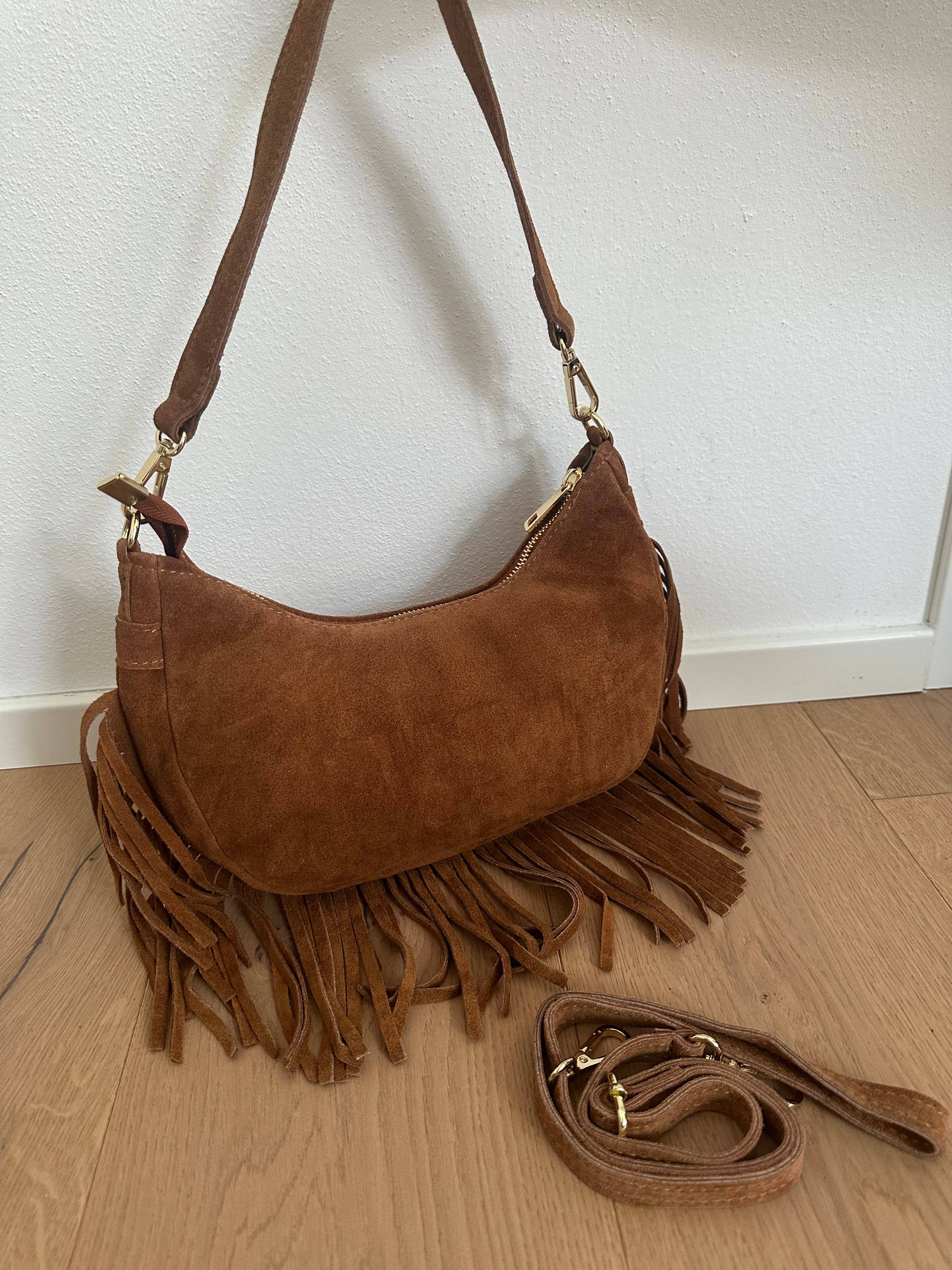 Zhade - Venta al por mayor Bolso con correa - Mujer - NINFEA - bolso de hombro de ante con flecos0