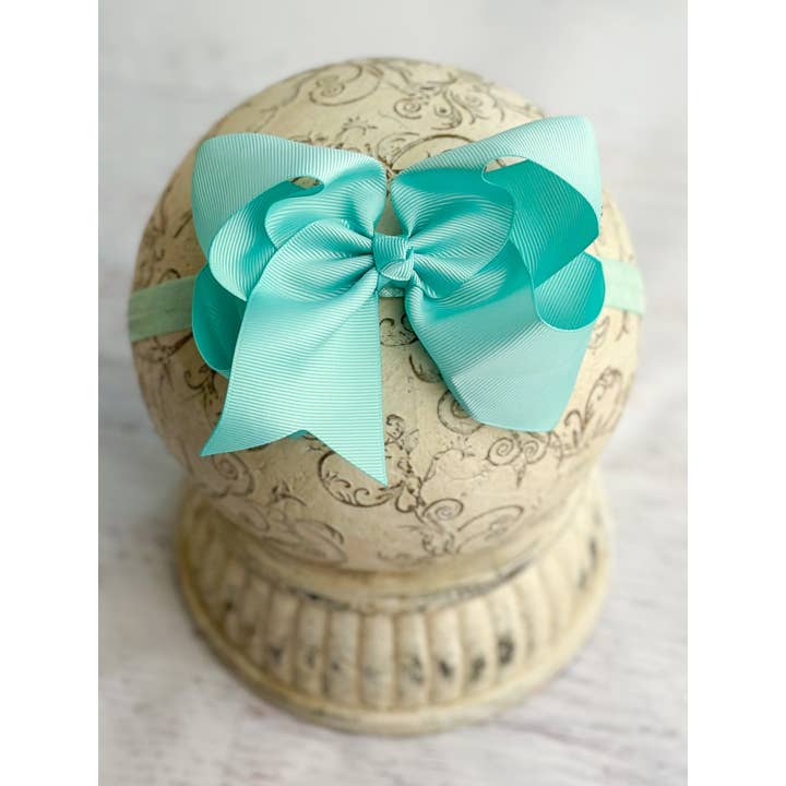 The Hair Bow Company - Wholesale Hair Bow - Kids - Classic Grosgrain Hair Bow - Satin Headband - 4.5"