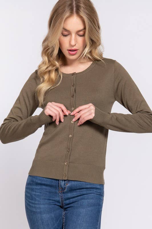 Vanilla Monkey - Wholesale Cardigan - Dames - Trui met lange mouwen en ronde hals en knoopsluiting4