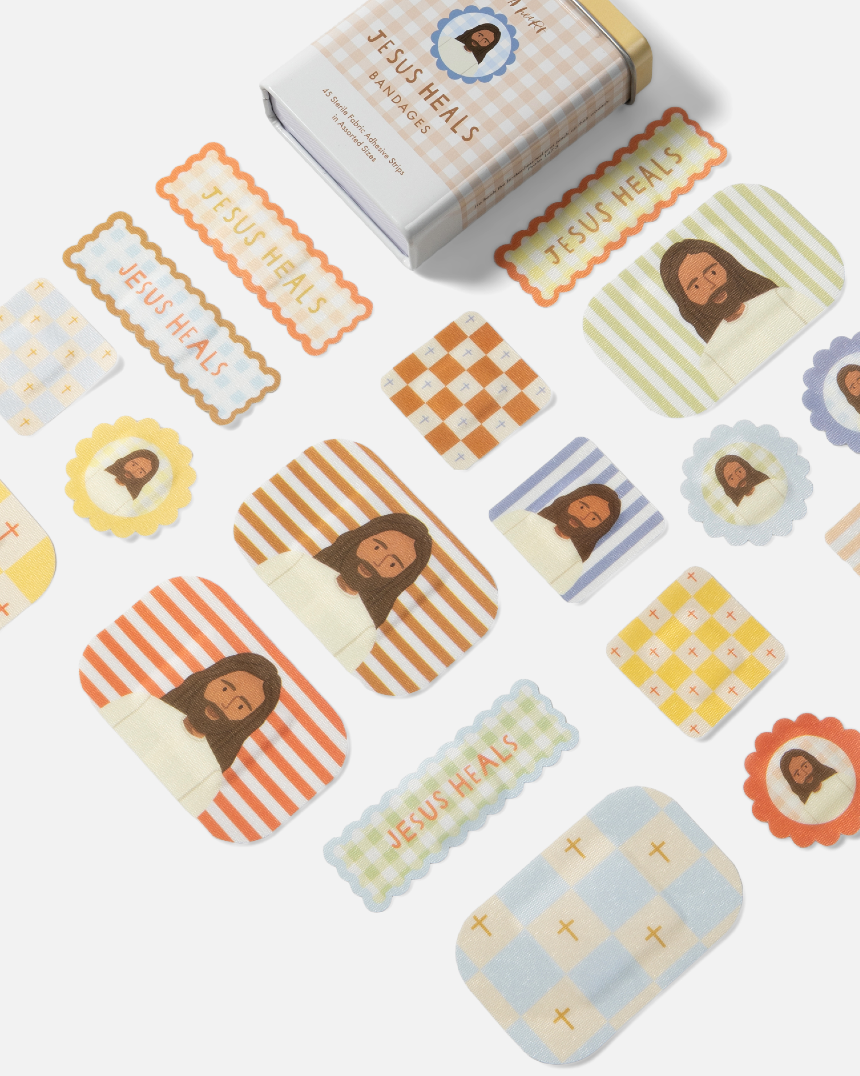 Be A Heart - Wholesale Bandaids/Bandages - Jesus Heals Bandages® – Assorted Fabric Cottage Collection1