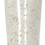 Set di 24 candele votive riempite di cera di vetro argento mercurio (12,7 x 2,5") per la vendita all'ingrosso da parte di S.N.K. Home Decor