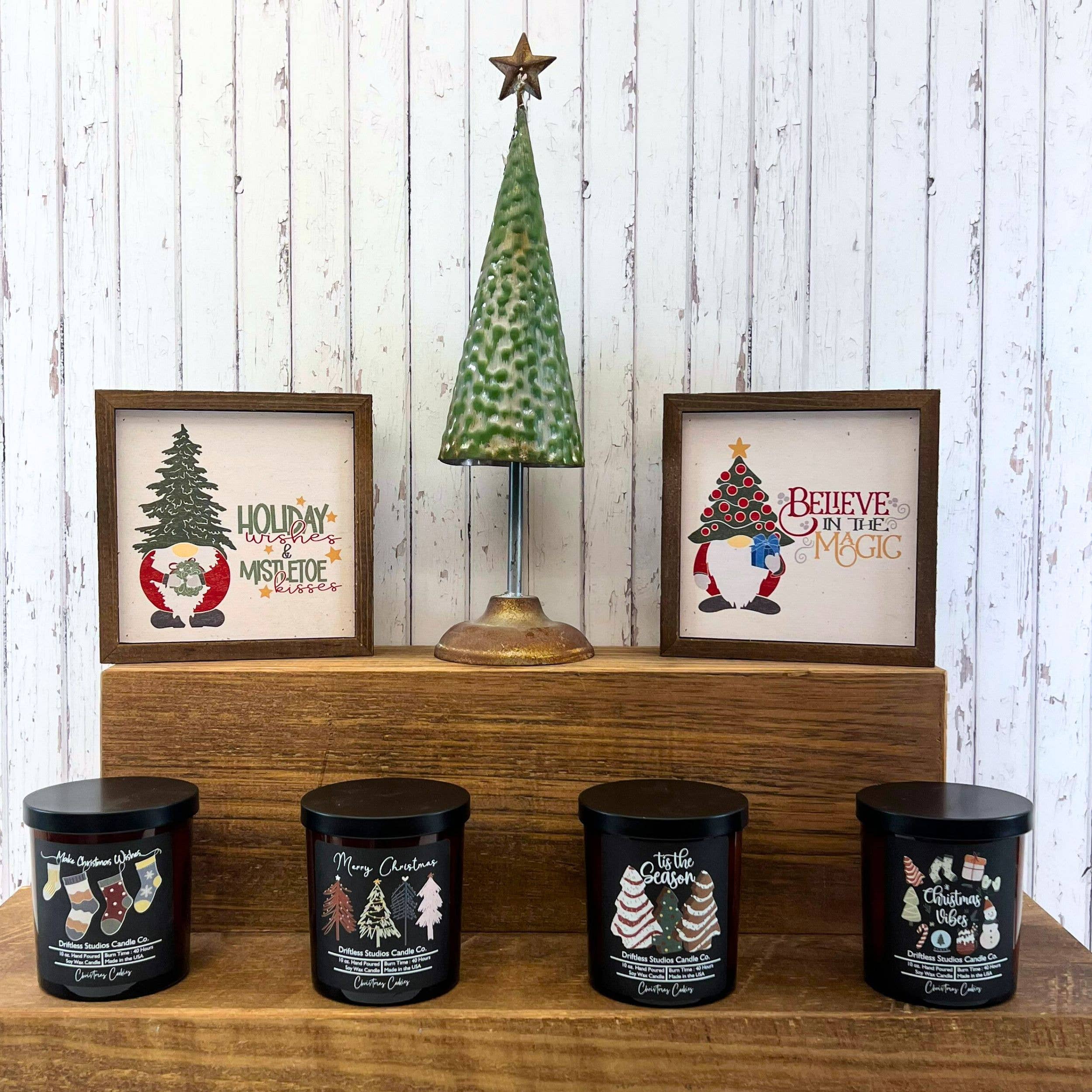Driftless Studios - Wholesale Jar/Filled Candle - Make Christmas Wishes - Soy Wax Candles - Christmas Candle1