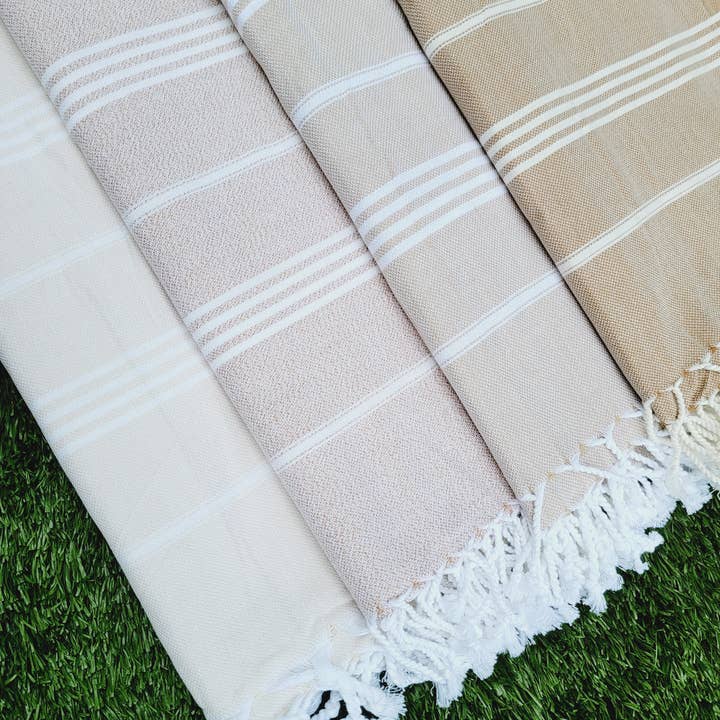 EBRU Home - Wholesale Beach towel - 10 Beach Towel set, Assorted sand free Towel, Cabana Stripe7