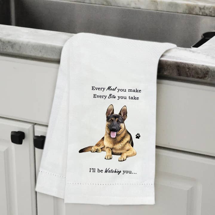 E&S Pets - Wholesale Tea Towel - German Shepherd Kitchen Towel1