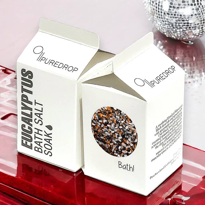 Eukalyptus Menthol Black Lava Badesalz für den Großhandel von Pure Drop