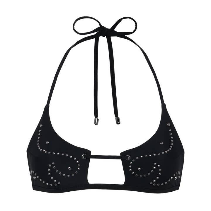 Haut Bonnie en onyx pour la vente par papercut swim