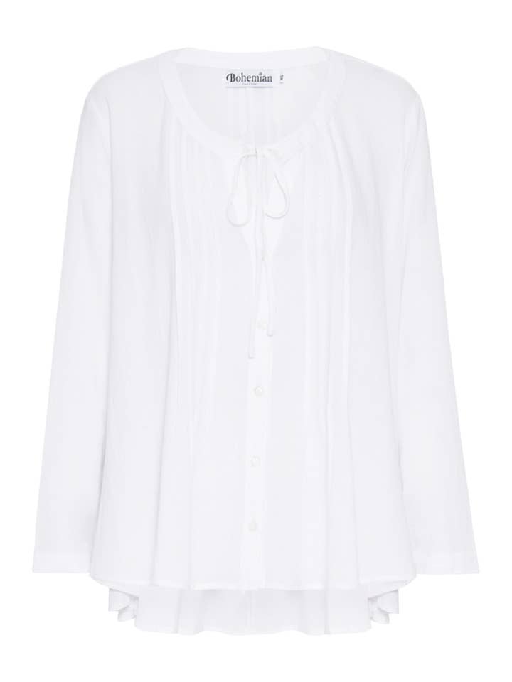 Laidback Shirt in White for wholesale by Bohemian Traders