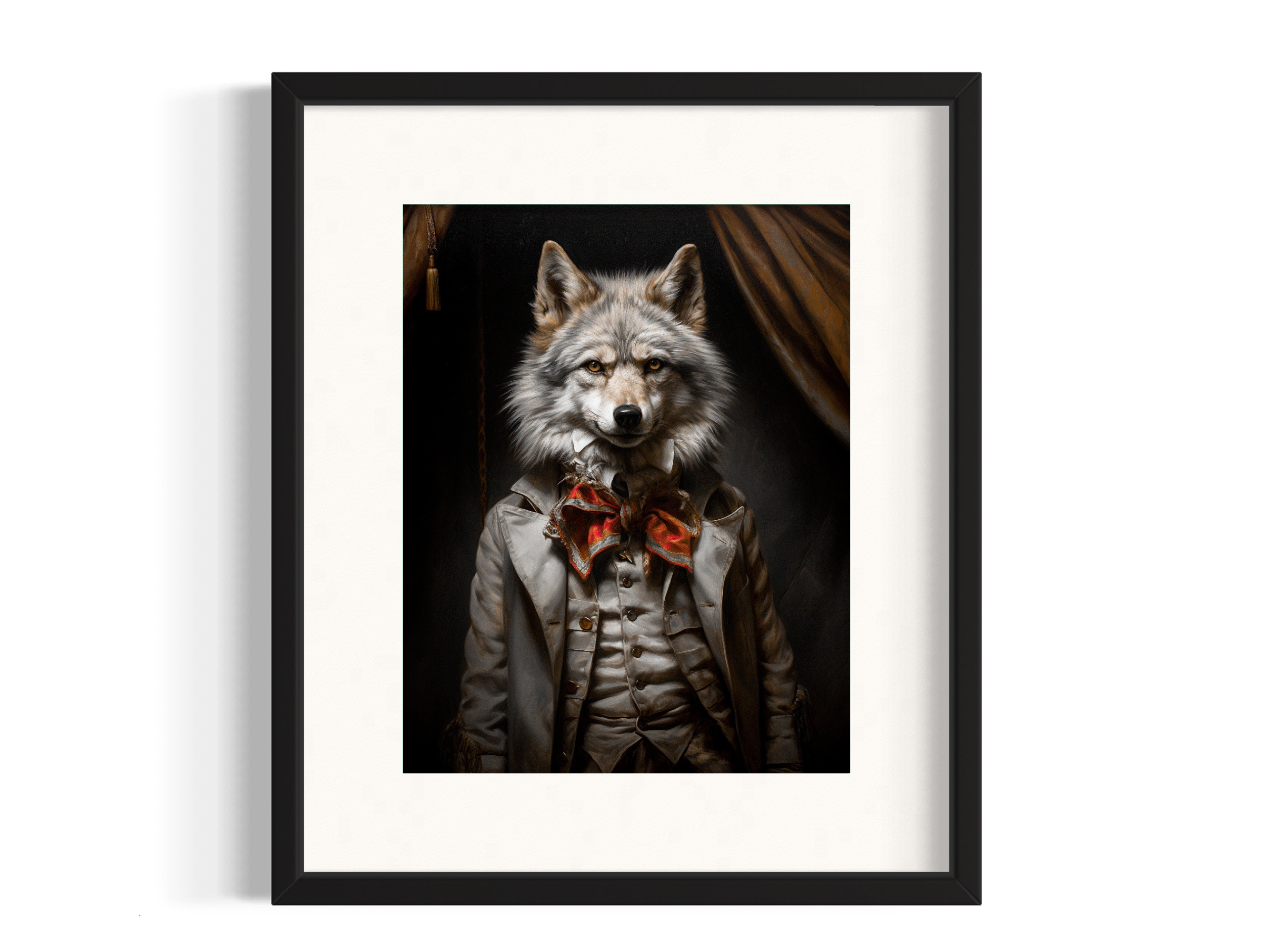 Salty Alyce - Wholesale Art Print -     Lord Lupin Wolf Portrait Art Print  158AS 1