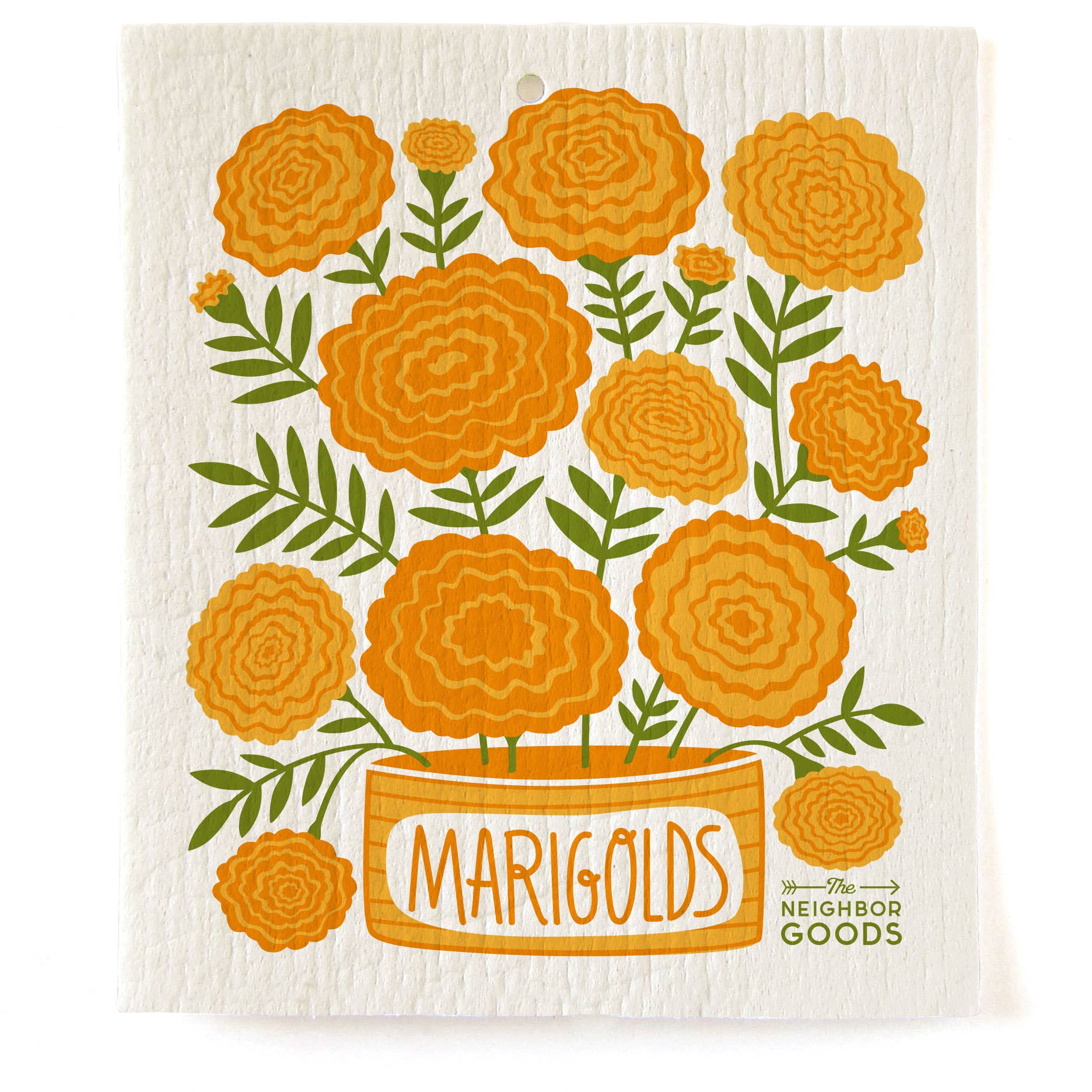 The Neighborgoods - Wholesale Tea Towel - Marigold - Tea Towel + Sponge Cloth Set2