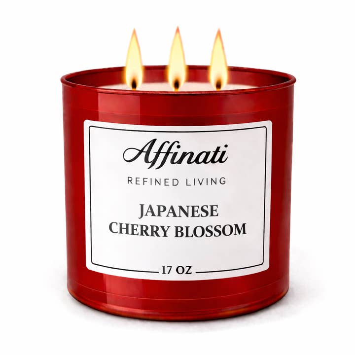 3-Wick Japanese Cherry Blossom Candle for wholesale by Affinati