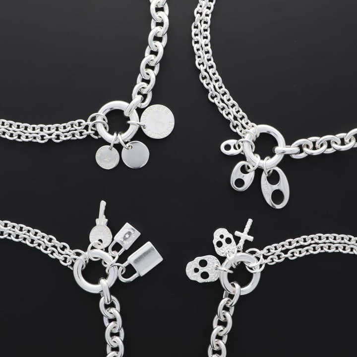 Collar con 3 colgantes No. 824 para venta al por mayor de SECRET DE CUIR