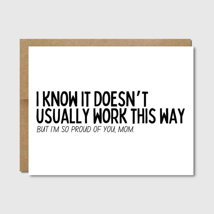 Sjovt morsdagskort | Jeg er så stolt af dig, mor for engroshandel hos Raisin Spirits