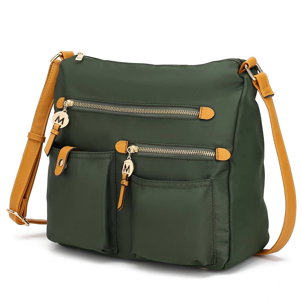 MKF Collection - Wholesale Shoulder Bag - Women's - Serena Color-Block Nylon Women Shoulder Handbag by Mia K6