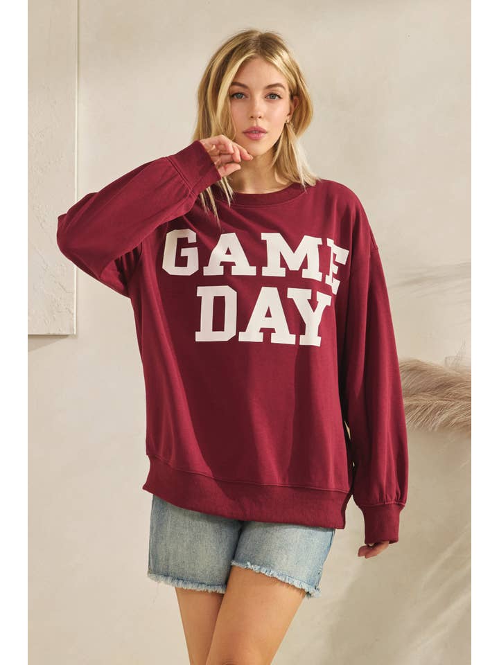 Sewn and Seen - Wholesale Graphic Sweatshirt - Women's - Bold Varsity Game Day Sweatshirt4