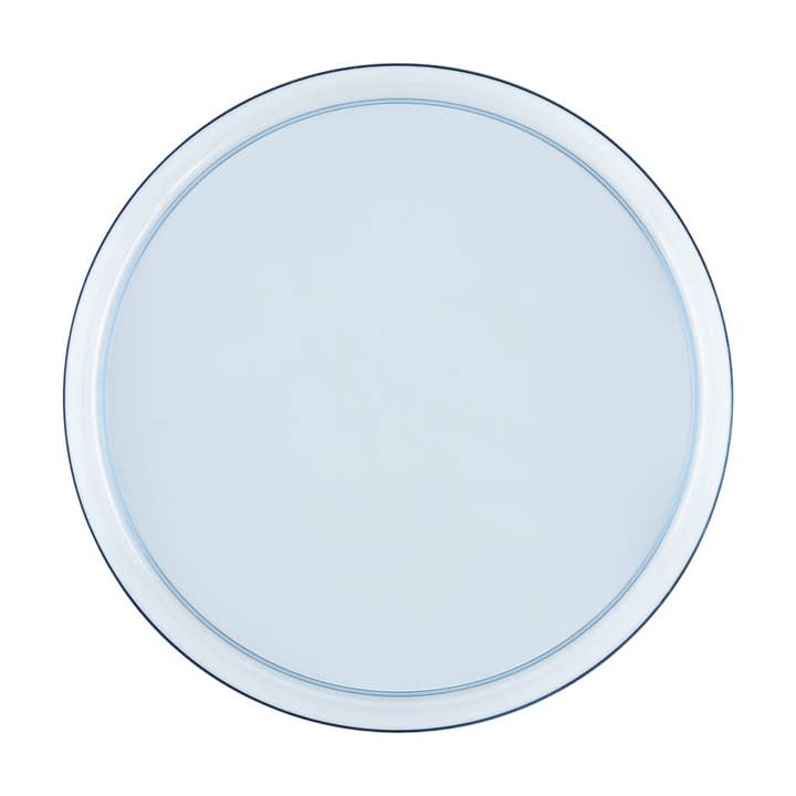Transparent Blue Round Plastic Plates (10 Pack) - Sharp for wholesale by Posh Setting