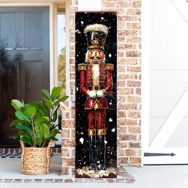 TX USA Corporation - Wholesale Christmas Decoration - 48-inch Christmas Red Nutcracker Porch Sign - Holiday Front Porch Plaque | Christmas Decoration | Christmas Entryway Decor | 48x12in