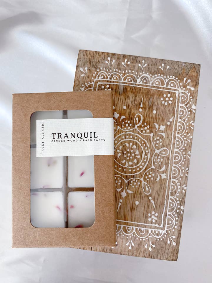 Tranquil - Ginger Wood & Palo Santo Wax Melts {set Of 6} for wholesale by Truly Alchemi