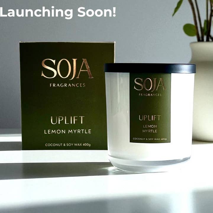 Uplift - Lemon Myrtle Candle for wholesale by Soja Fragrances
