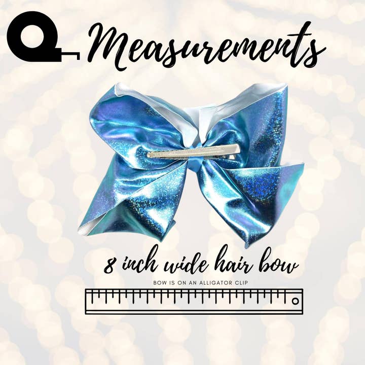 Chicky Chicky Bling Bling - Wholesale Hair Bow - Kids - Girls 8 inch Metallic Grosgrain Boutique Hair Bow on Alligator Clip2